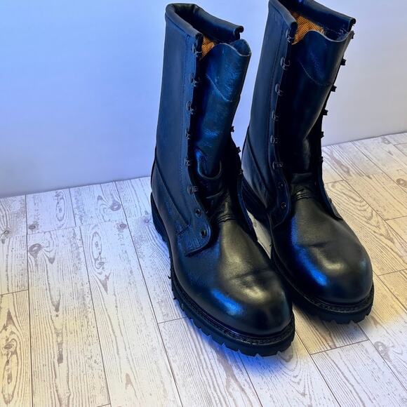 USGI Cold Weather Combat Boots Size10R Vibram Sole, Quilted Liner, Black Leather - Picture 3 of 16